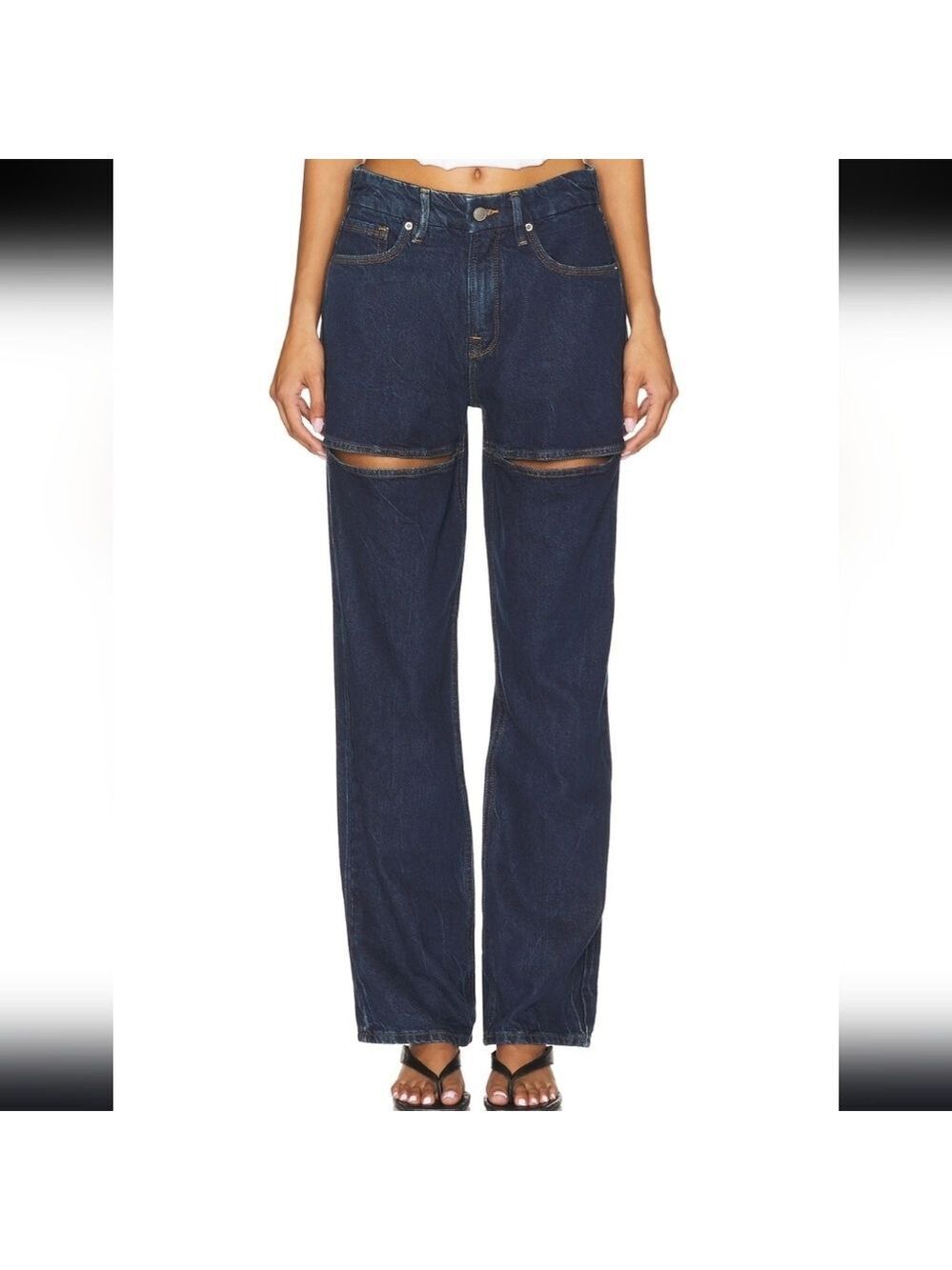 Good American Good 90s Relaxed Jeans High Rise Size 24 Indigo New